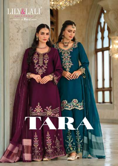 LILY AND LALI TARA 27751 TO 27754 SERIES PURE SILK EMBROIDERY DRESSES-00028