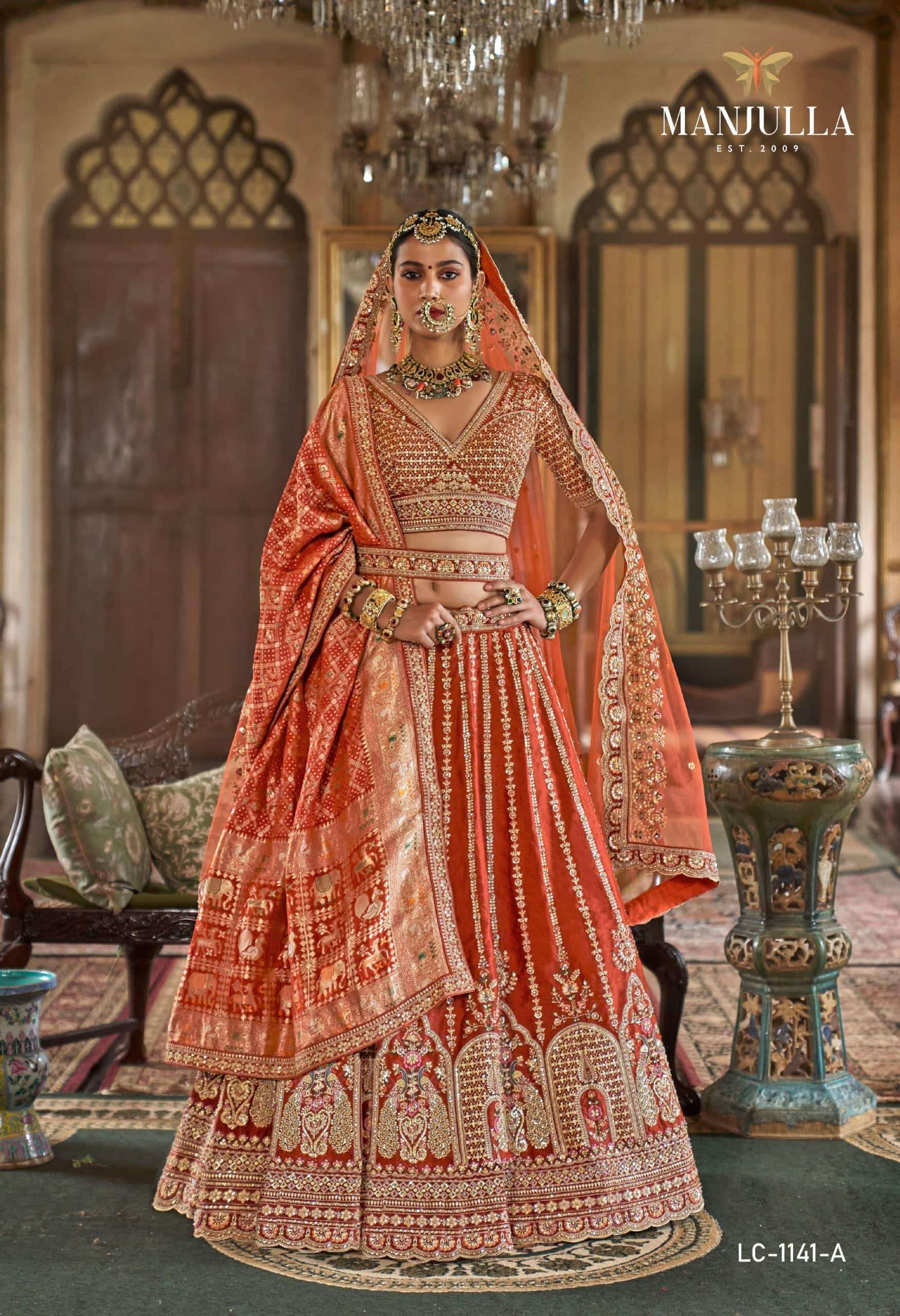 MANJULLA FASHION DULHAN VOL-01 PURE SILK BRIDAL LEHENGAS-00137