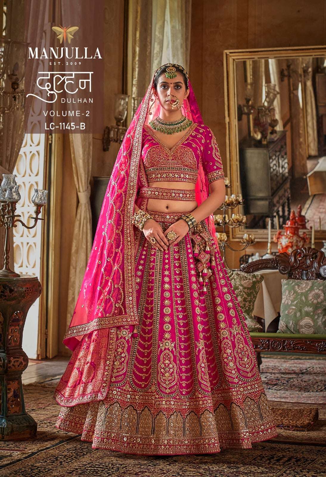 MANJULLA FASHION DULHAN VOL-02 PURE SILK BRIDAL LEHENGAS-00137