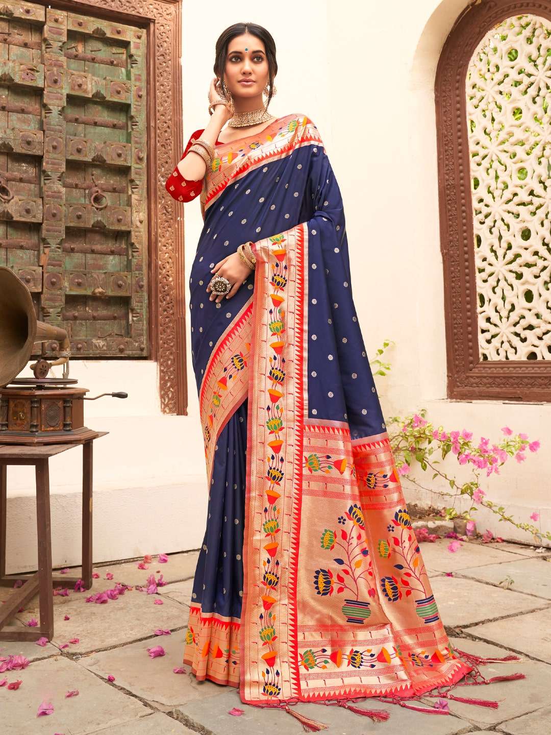 MARIYA BY ASLIWHOLESALE DESIGNER PURE SILK EMBROIDERY SAREES-00281