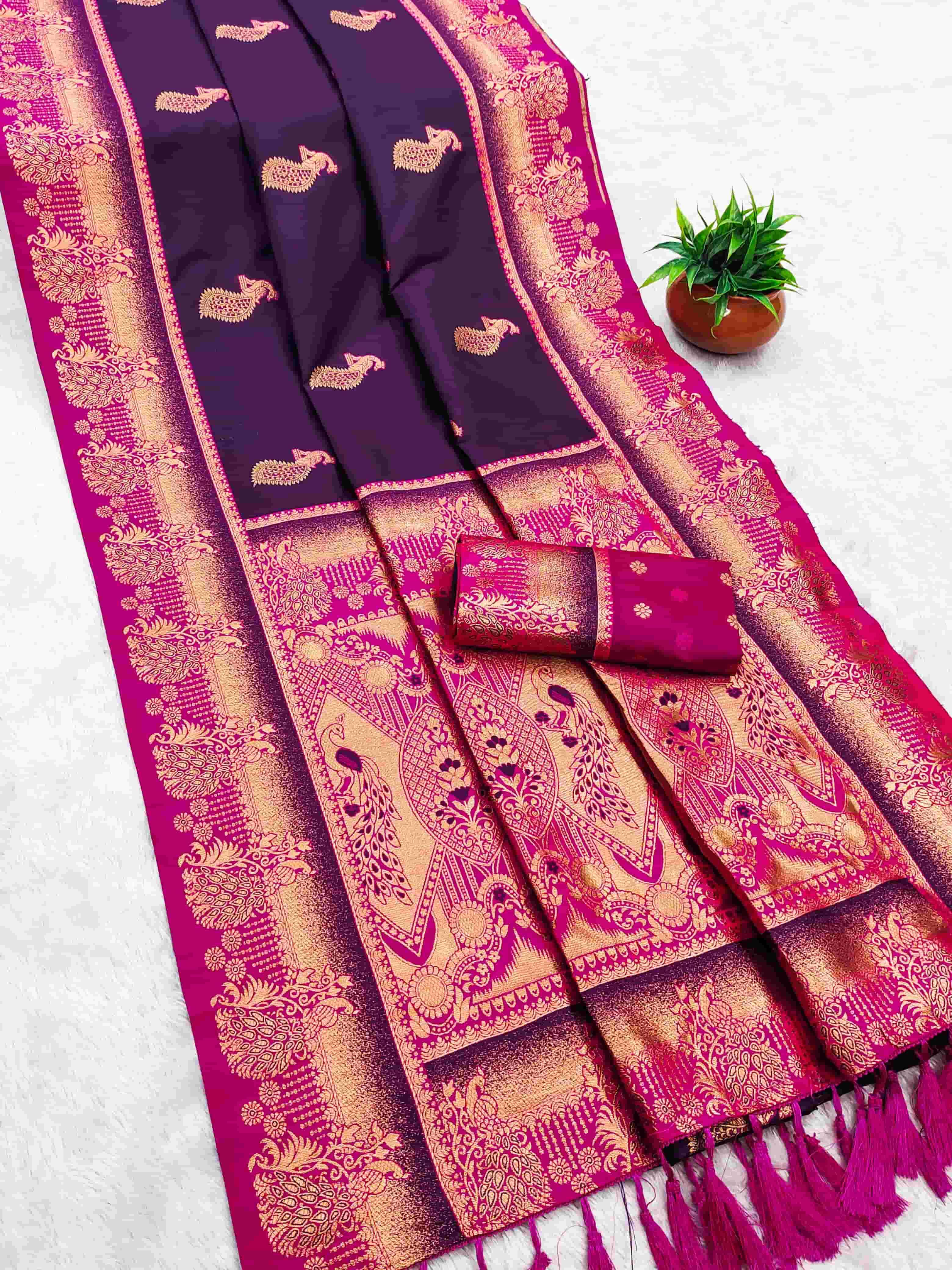 MB-1013 BY ASLIWHOLESALE DESIGNER PURE BANARASI SILK SAREES-00049
