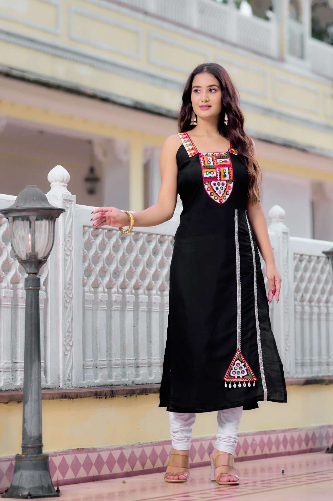 MC-1072 BY ASLIWHOLESALE DESIGNER PURE ROMAN SILK EMBROIDERY KURTIS-00249