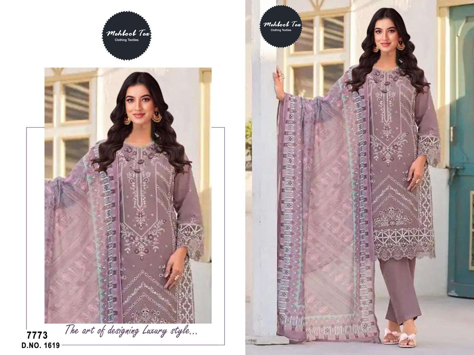 MEHBOOB TEX 1619 PURE COTTON EMBROIDERY PAKISTANI DRESS-00071