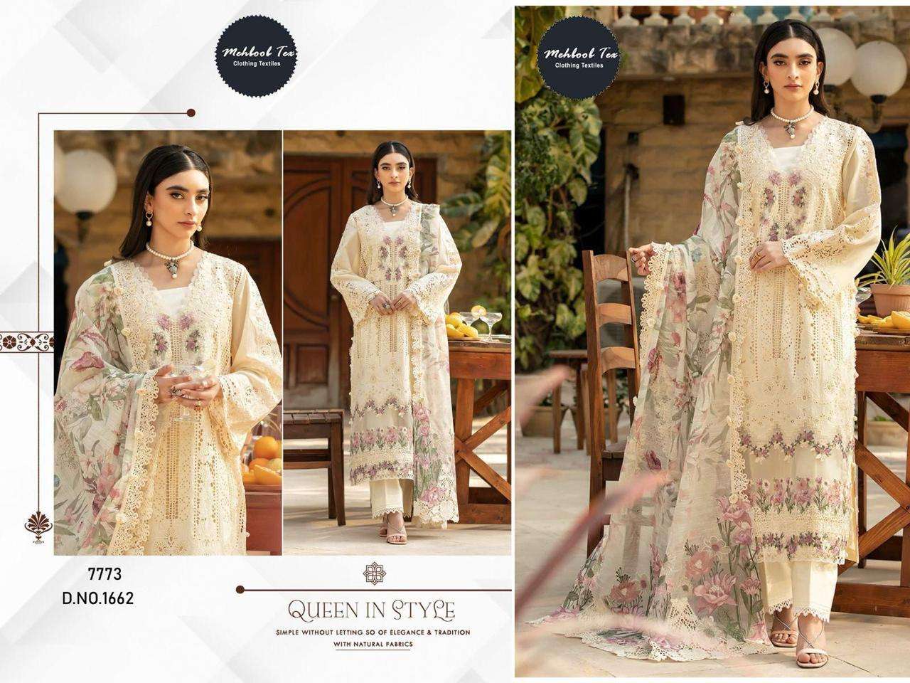 MEHBOOB TEX 1662 PURE COTTON EMBROIDERY PAKISTANI DRESSES-00062