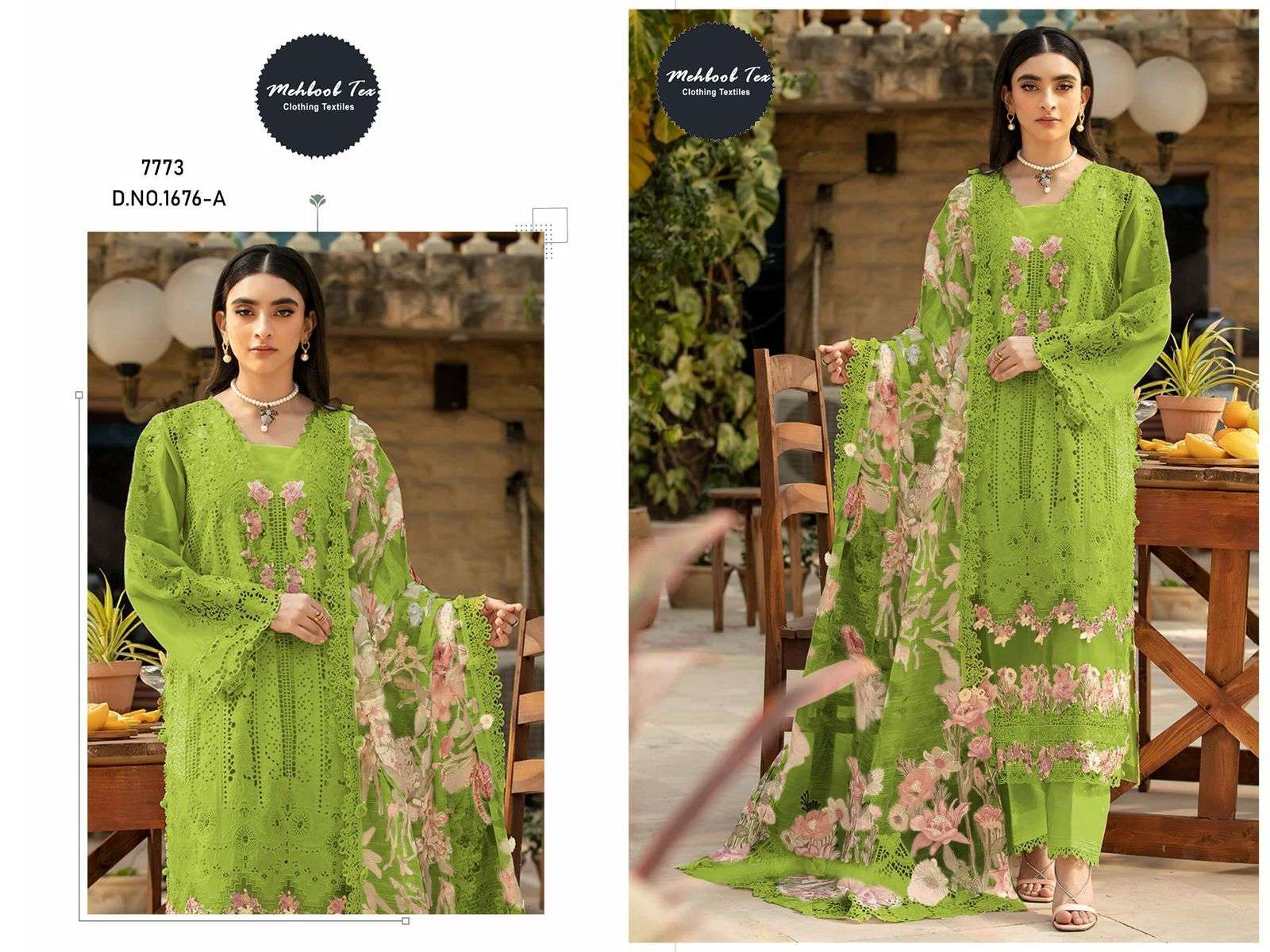 MEHBOOB TEX 1676 COLOUR PURE COTTON EMBROIDERY PAKISTANI DRESSES-00071