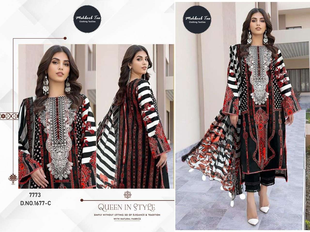 MEHBOOB TEX 1677 PURE COTTON PRINTED PAKISTANI DRESSES-00062