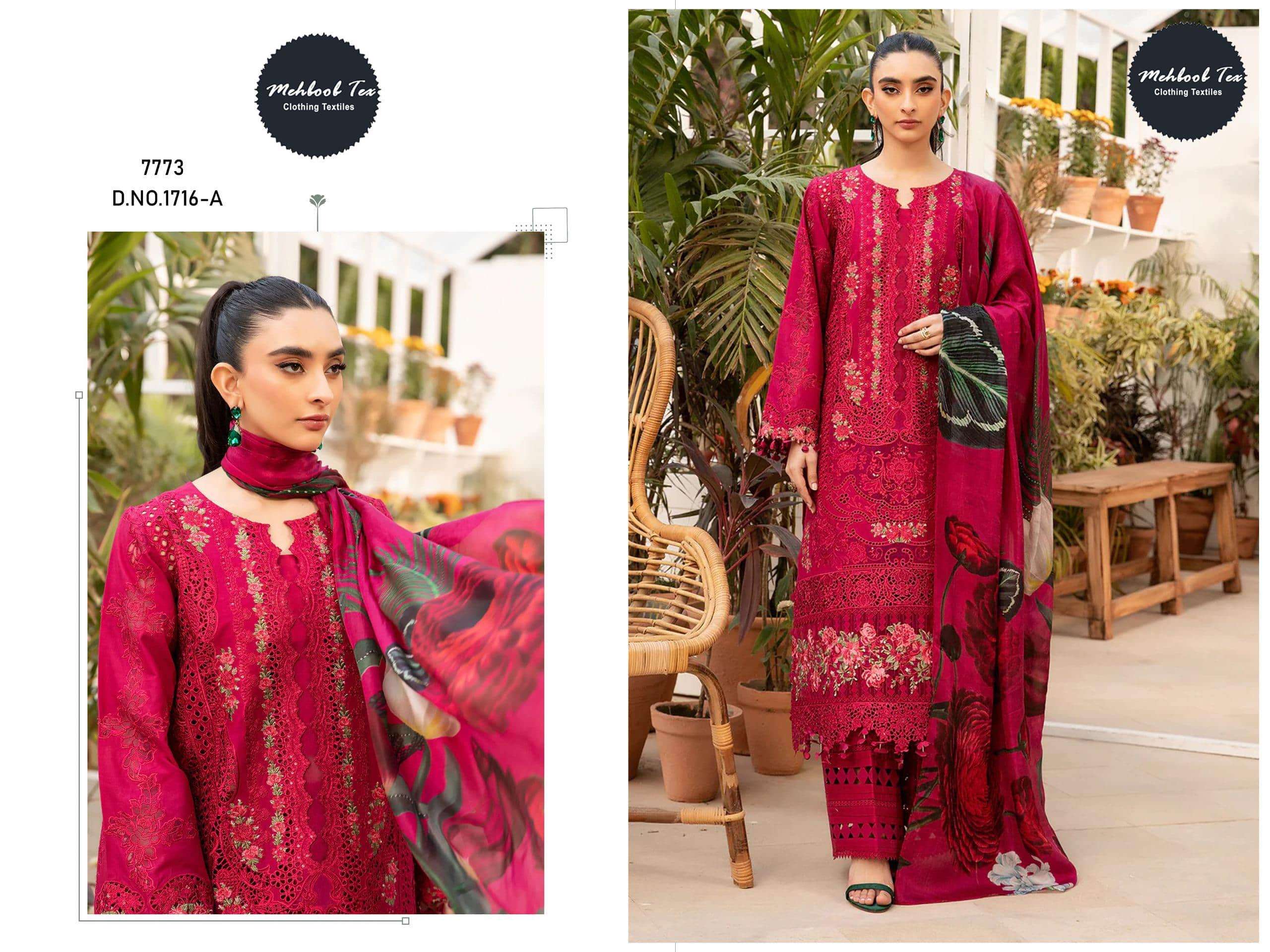 MEHBOOB TEX 1716 SERIES PURE COTTON EMBROIDERY PAKISTANI DRESSES-00062