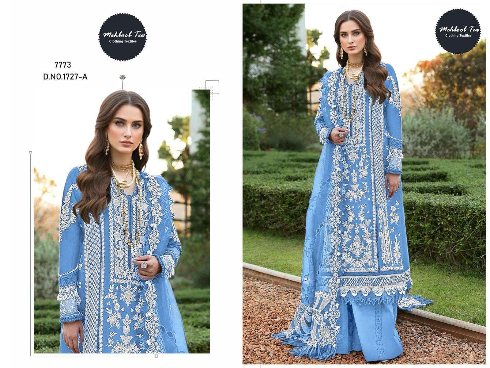 MEHBOOB TEX 1727 SERIES PURE COTTON EMBROIDERY PAKISTANI DRESSES-00071