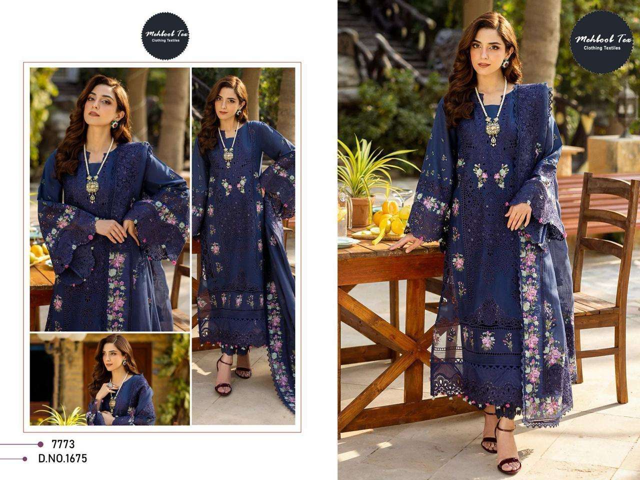 MEHBOOBB TEX 1675 PURE COTTON EMBROIDERY PAKISTANI DRESS-00062