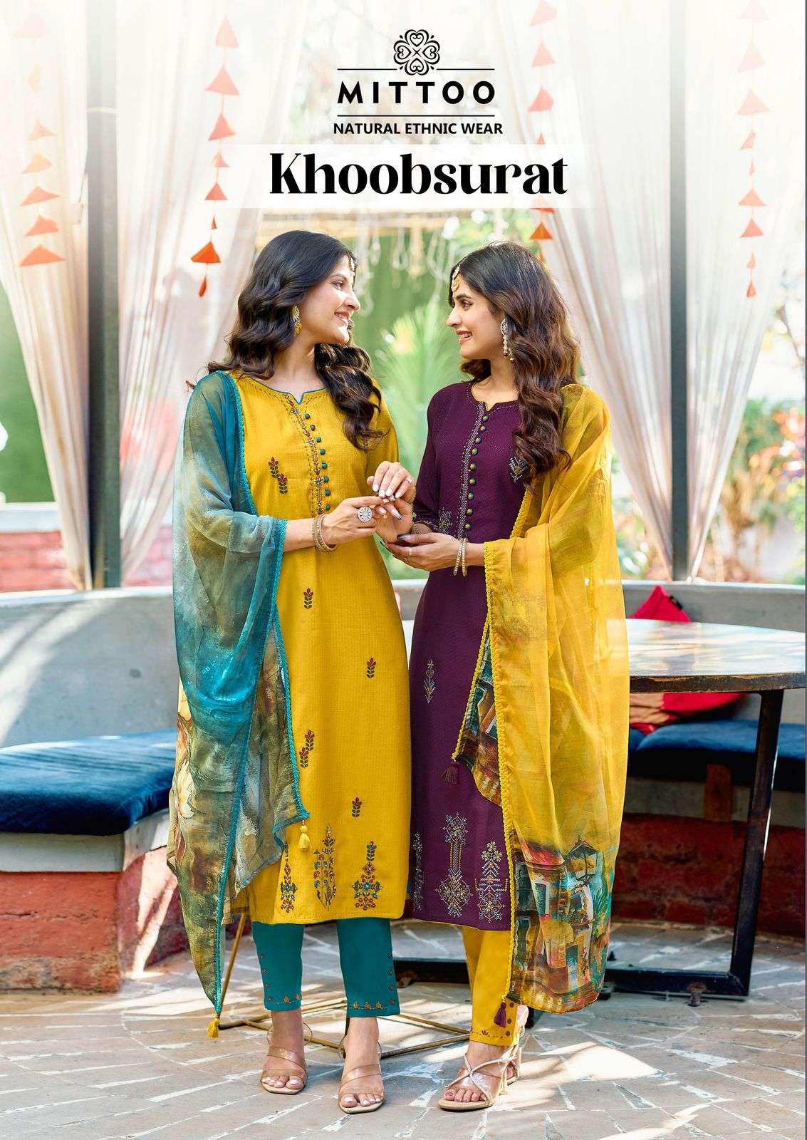 MITTOO KHOOBSURAT 1001 TO 1006 SERIES PURE VISCOSE EMBROIDERY DRESSES-00014