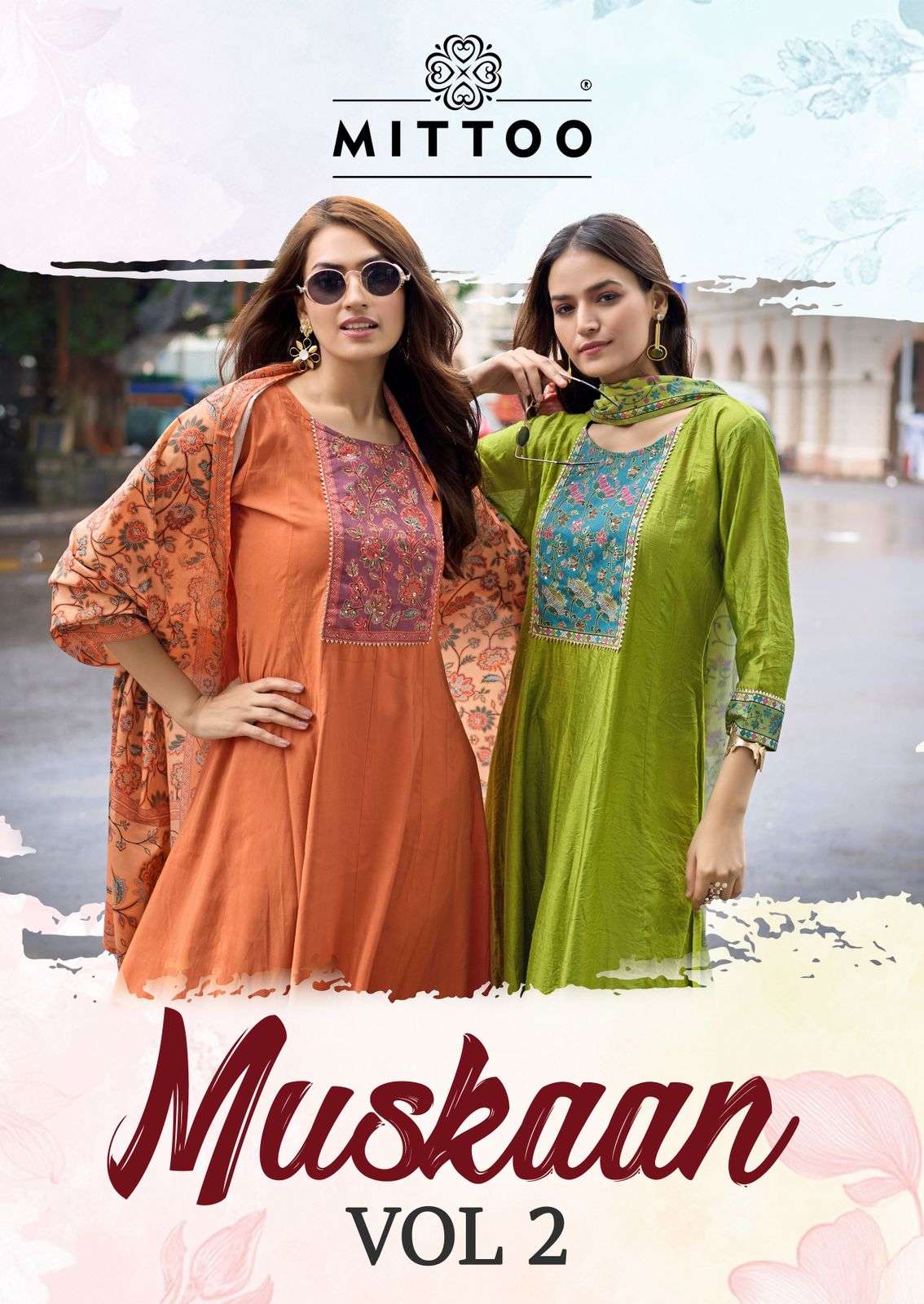MITTOO MUSKAAN VOL-02 1017  TO 1022 SERIES PURE SILK DRESSES-00014