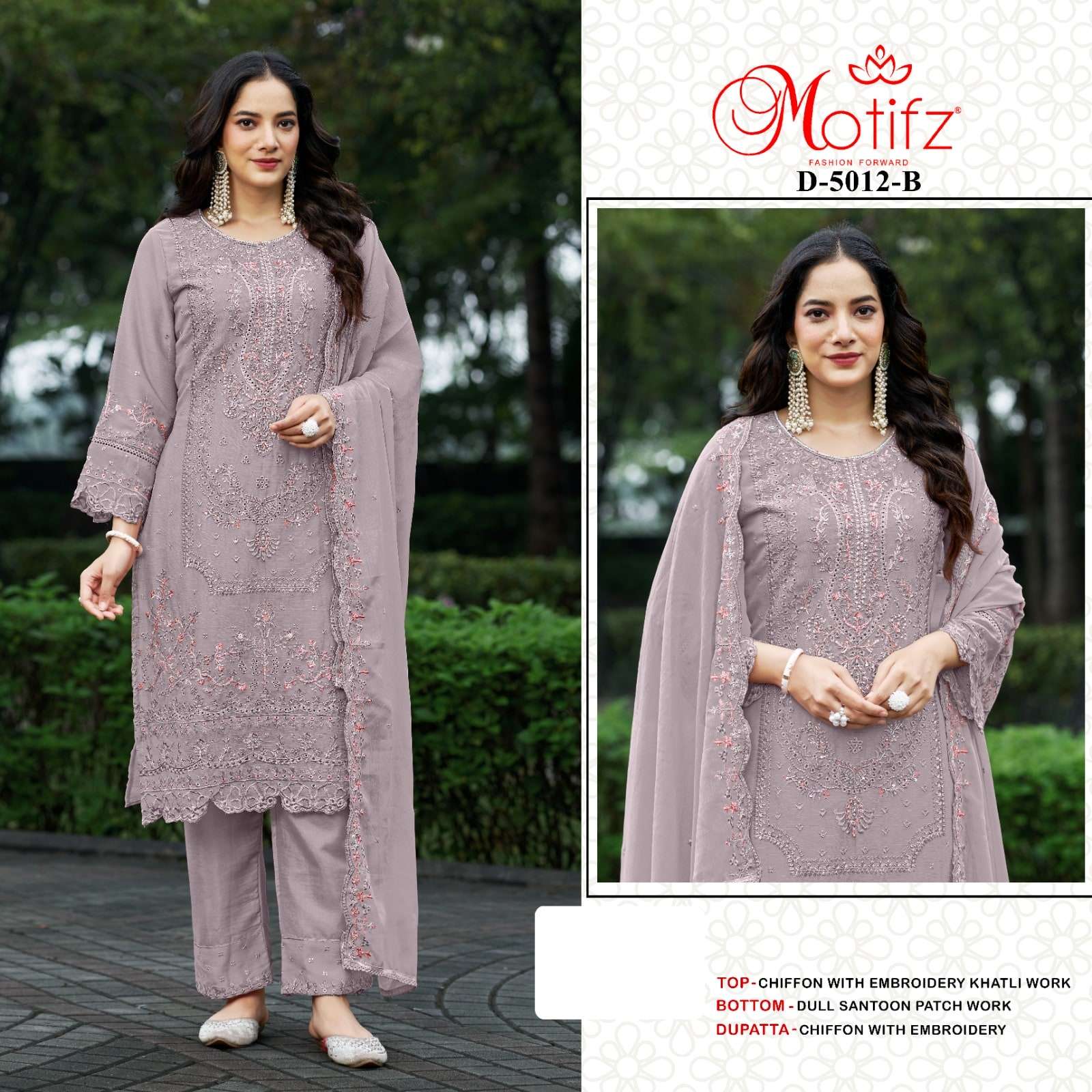 MOTIFZ 5012 SERIES PURE CHINNON EMBROIDERY PAKISTANI DRESSES-00201
