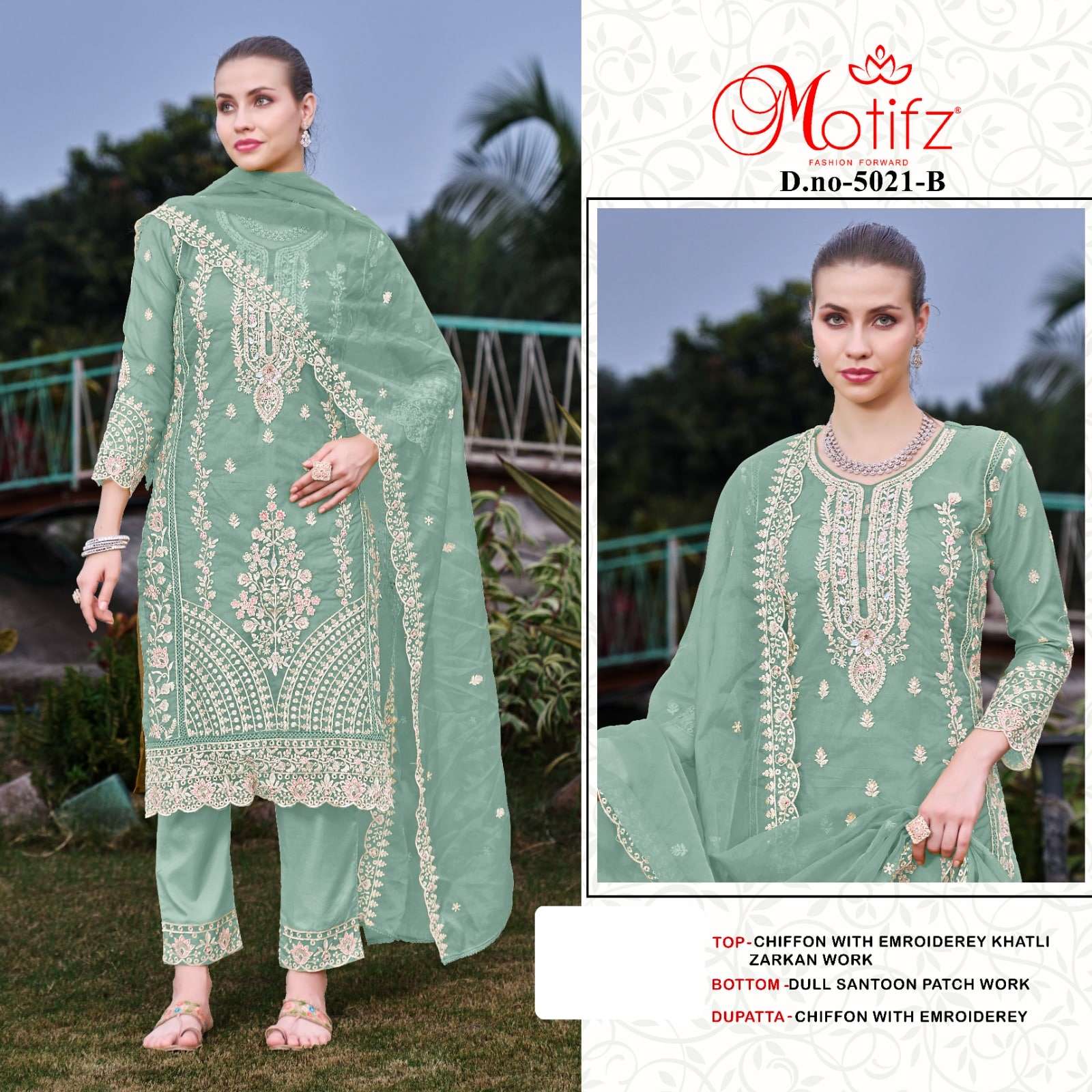 MOTIFZ 5021 SERIES PURE CHINNON EMBROIDERY PAKISTANI DRESSES-00201