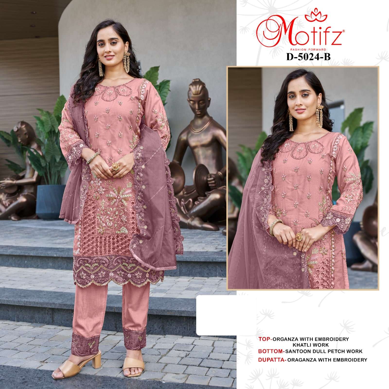 MOTIFZ 5024 SERIES PURE ORGANZA EMBROIDERY PAKISTANI DRESSES-00201