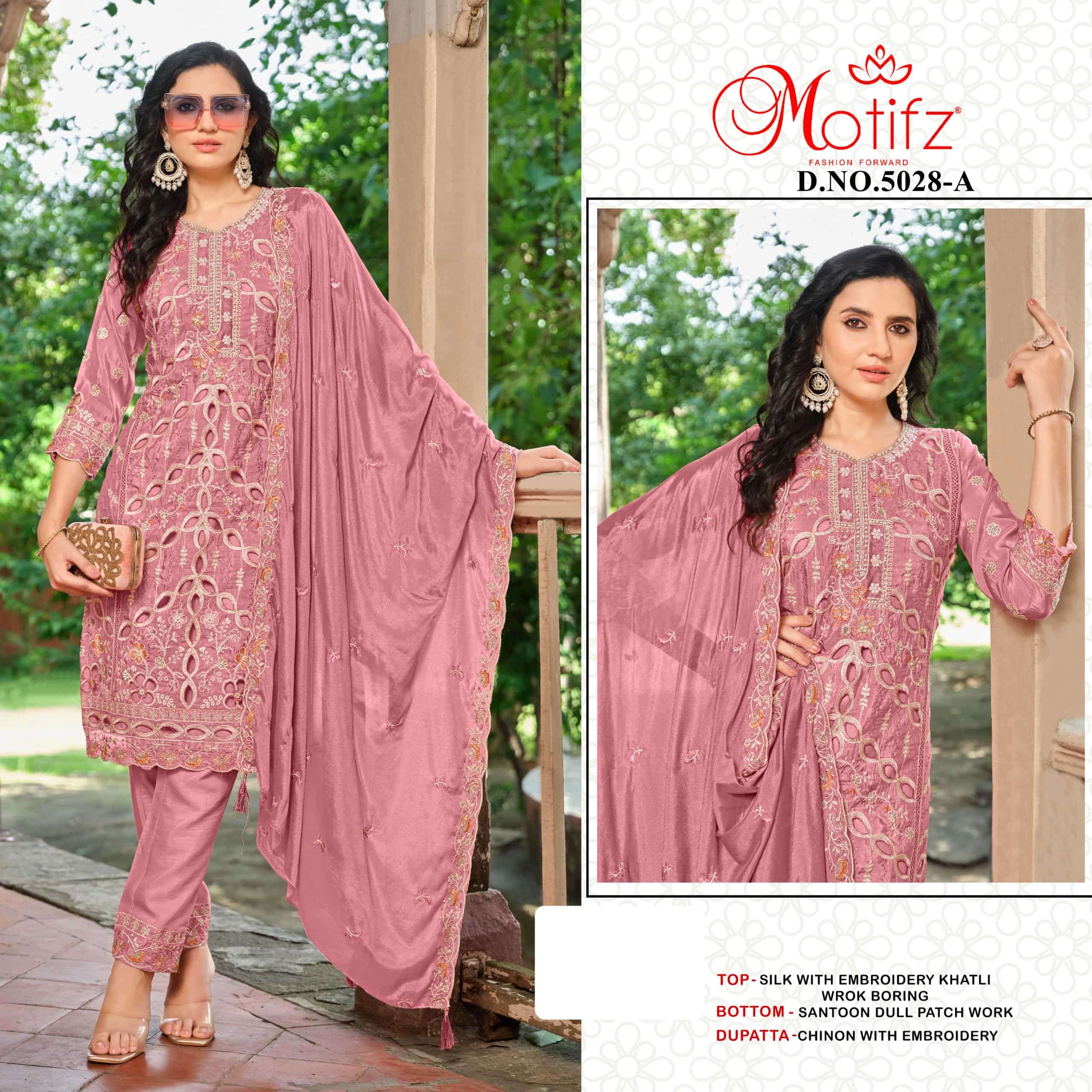 MOTIFZ 5028 PURE SILK EMBROIDERY PAKISTANI DRESSES-00201