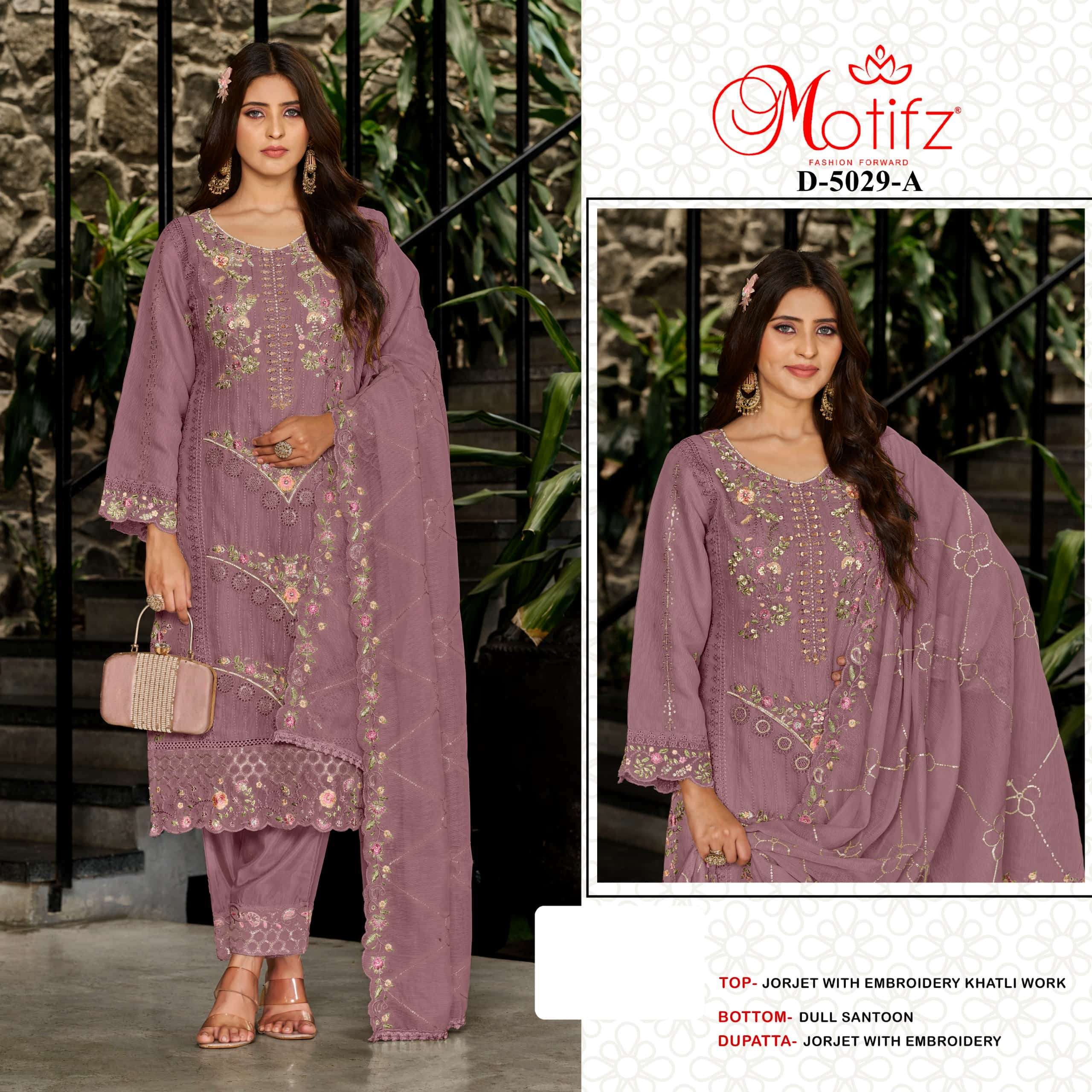 MOTIFZ 5029 PURE GEORGETTE EMBROIDERY PAKISTANI DRESSES-00201