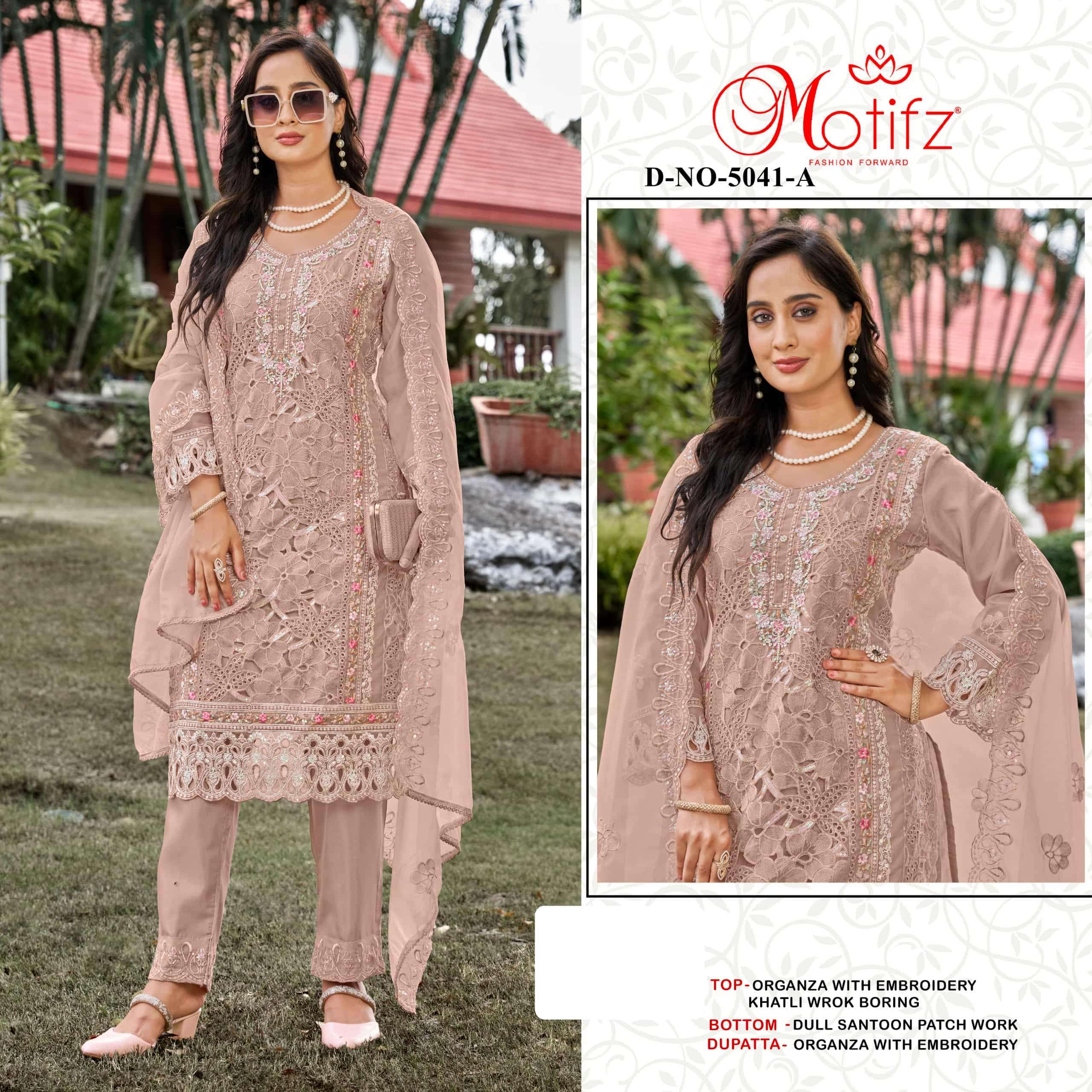 MOTIFZ 5041 SERIES PURE ORGANZA EMBROIDERY PAKISTANI DRESSES-00201