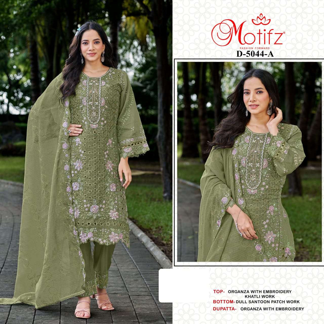 MOTIFZ 5044 SERIES PURE ORGANZA EMBROIDERY PAKISTANI DRESSES-00201