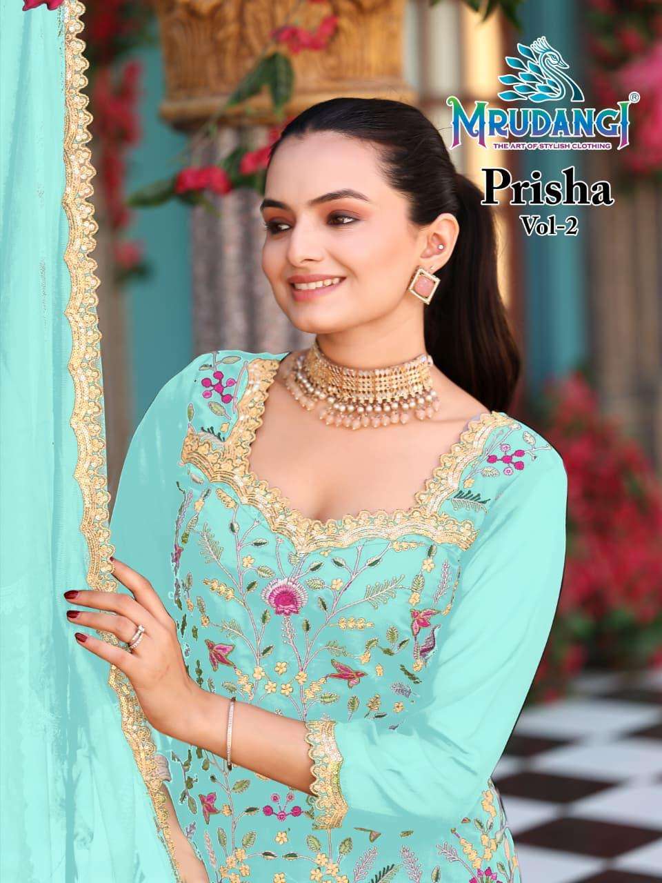 MRUDANGI PRISHA VOL-02 683 TO 685 SERIES PURE GFEORGETTE EMBROIDERY DRESSES-00028