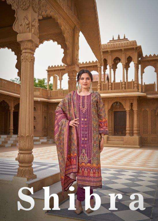 MUKESH SHIBRA 1001 TO 1005 SERIES PURE MUSLIN PRINTED DRESSES-00097