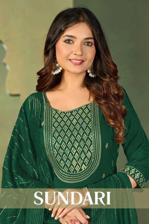 MUKESH SUNDARI 1001 TO 1008 SERIES PURE CRAPE EMBROIDERY DRESSES-00097