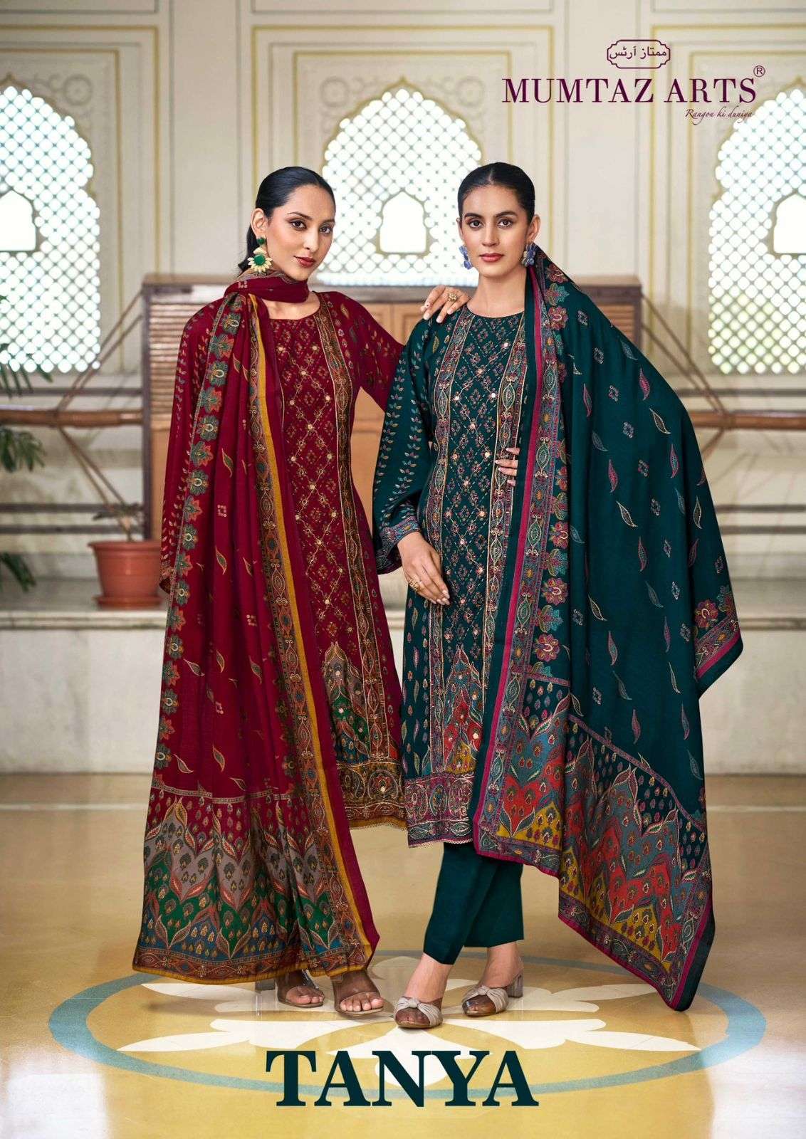 MUMTAZ ARTS TANYA 1001 TO 1004 SERIES PURE MODAL SILK PAKISTANI DRESSES-00201