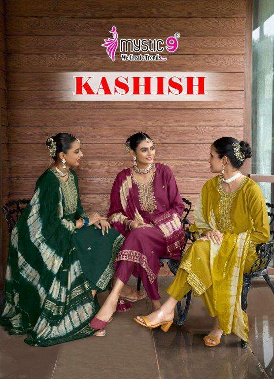 MYSTIC9 KASHISH VOL-1 1001 TO 1008 SERIES PURE FANCY EMBROIDERY DRESSES-00140