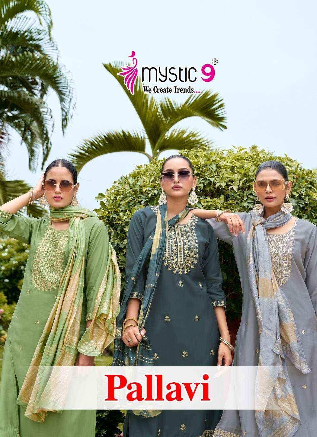 MYSTIC9 PALLAVI VOL-02 1001 TO 1008 SERIES PURE SILK EMBROIDERY DRESSES-00140