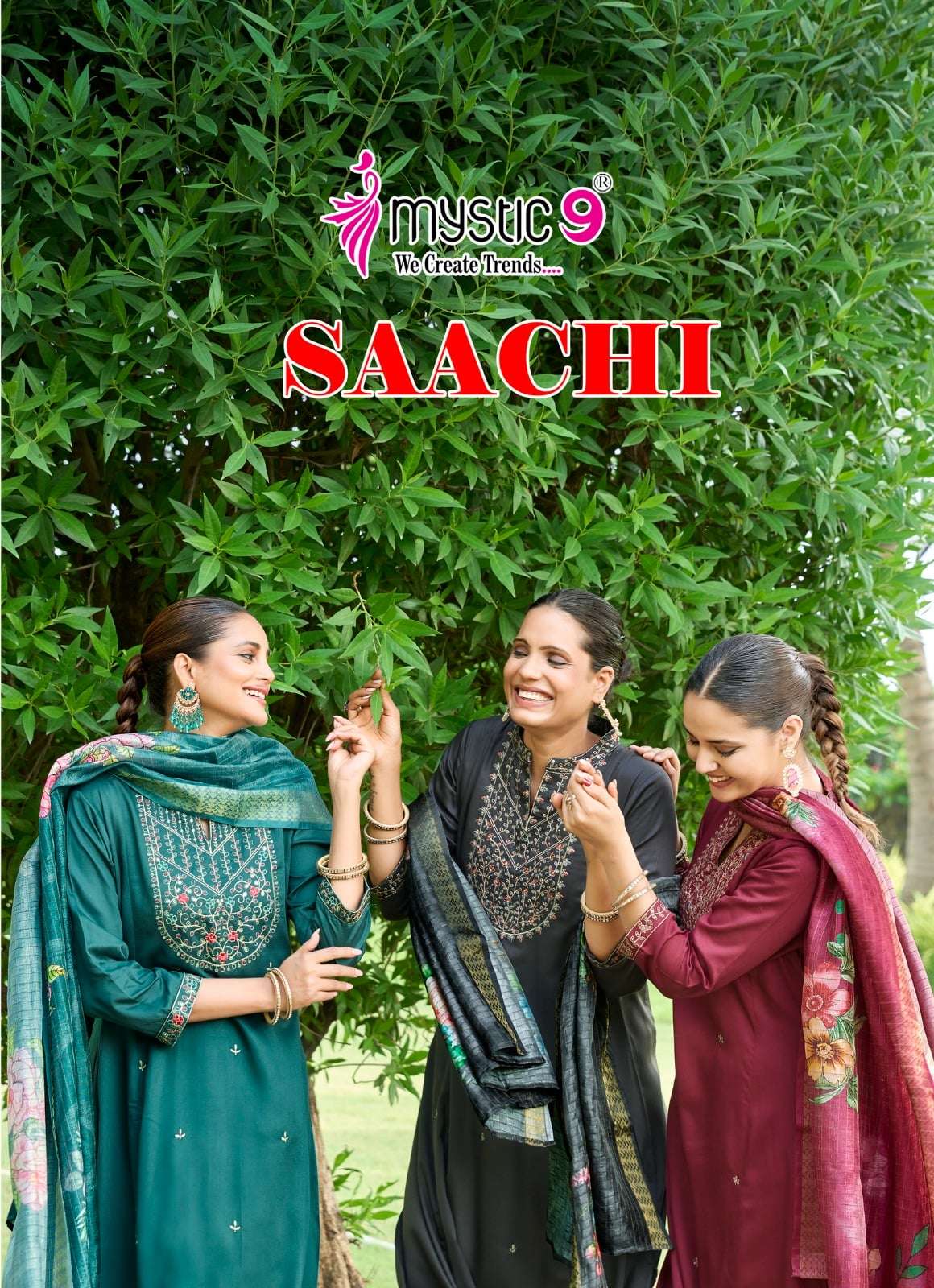 MYSTIC9 SAACHI VOL-01 1001 TO 1008 SERIES PURE SILK EMBOIDERY DRESSES-00140