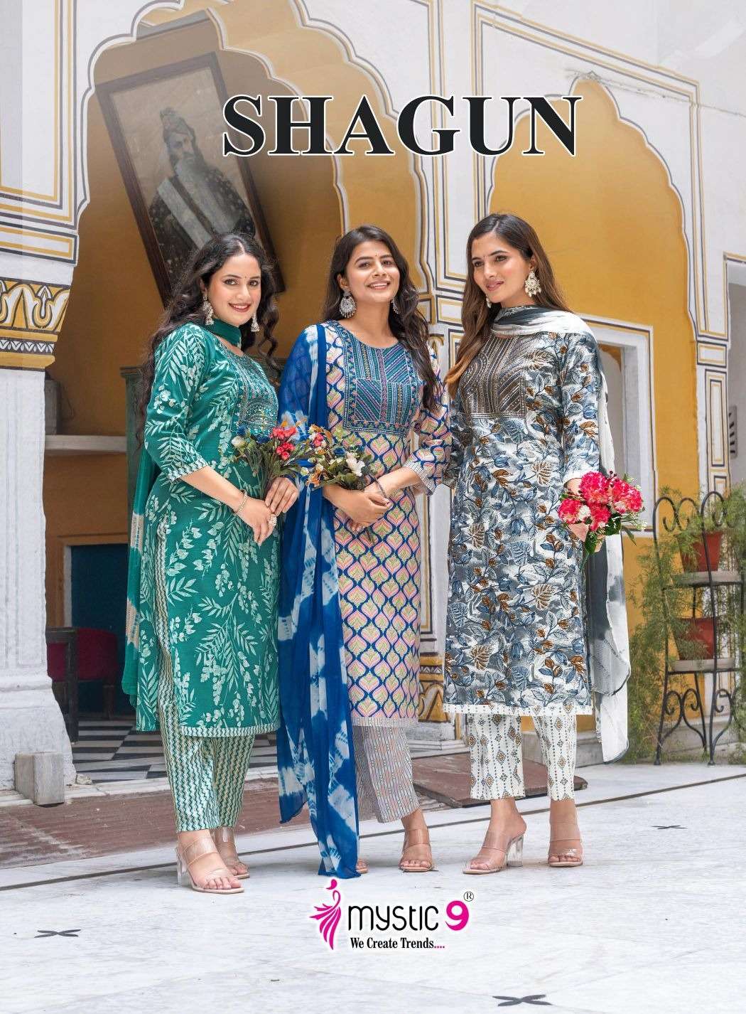 MYSTIC9 SHAGUN VOL-21 21001 TO 21008 SERIES PURE RAYON EMBROIDERY DRESSES-00015