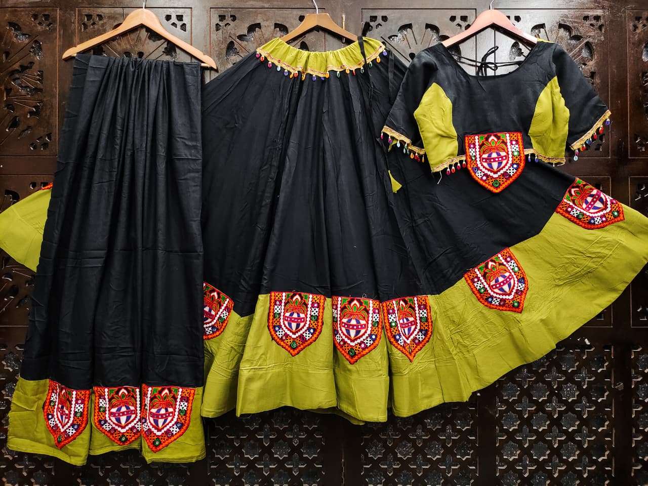 NAVRATRI VOL-30 BY ASLIWHOLESALE DESIGNER PURE RAYON SILK EMBROIDERY NAVRATRI LEHENGAS-00029