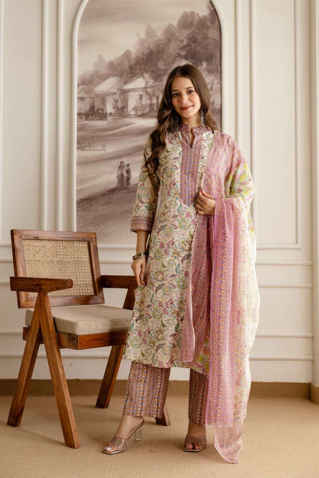 NEETI VOL-26 BY ASLIWHOLESALE DESIGNER PURE COTTON PRINTED DRESSES-00239