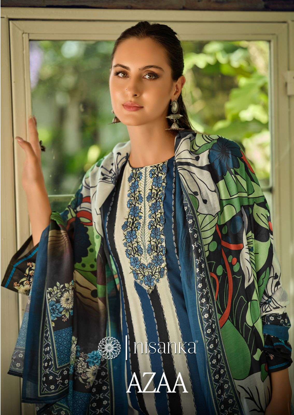 NISANKA AZAA 01 TO 06 SERIES PURE JAAM SATIN PRINTED PAKISTANI DRESSES-00201