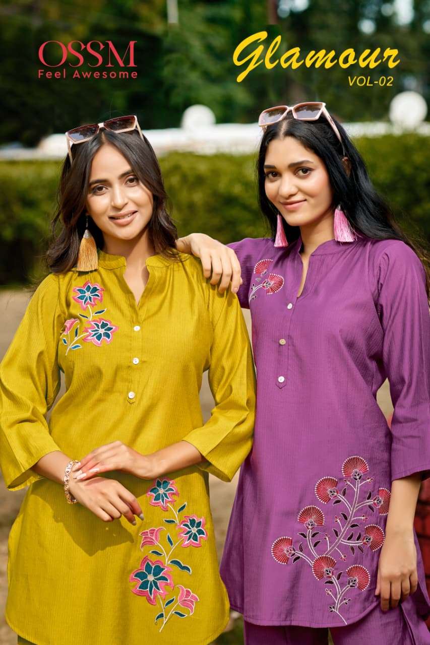 OSSM GLAMOUR VOL-02 1001 TO 1006 SERIES PURE SILK CO-ORD SET-00140