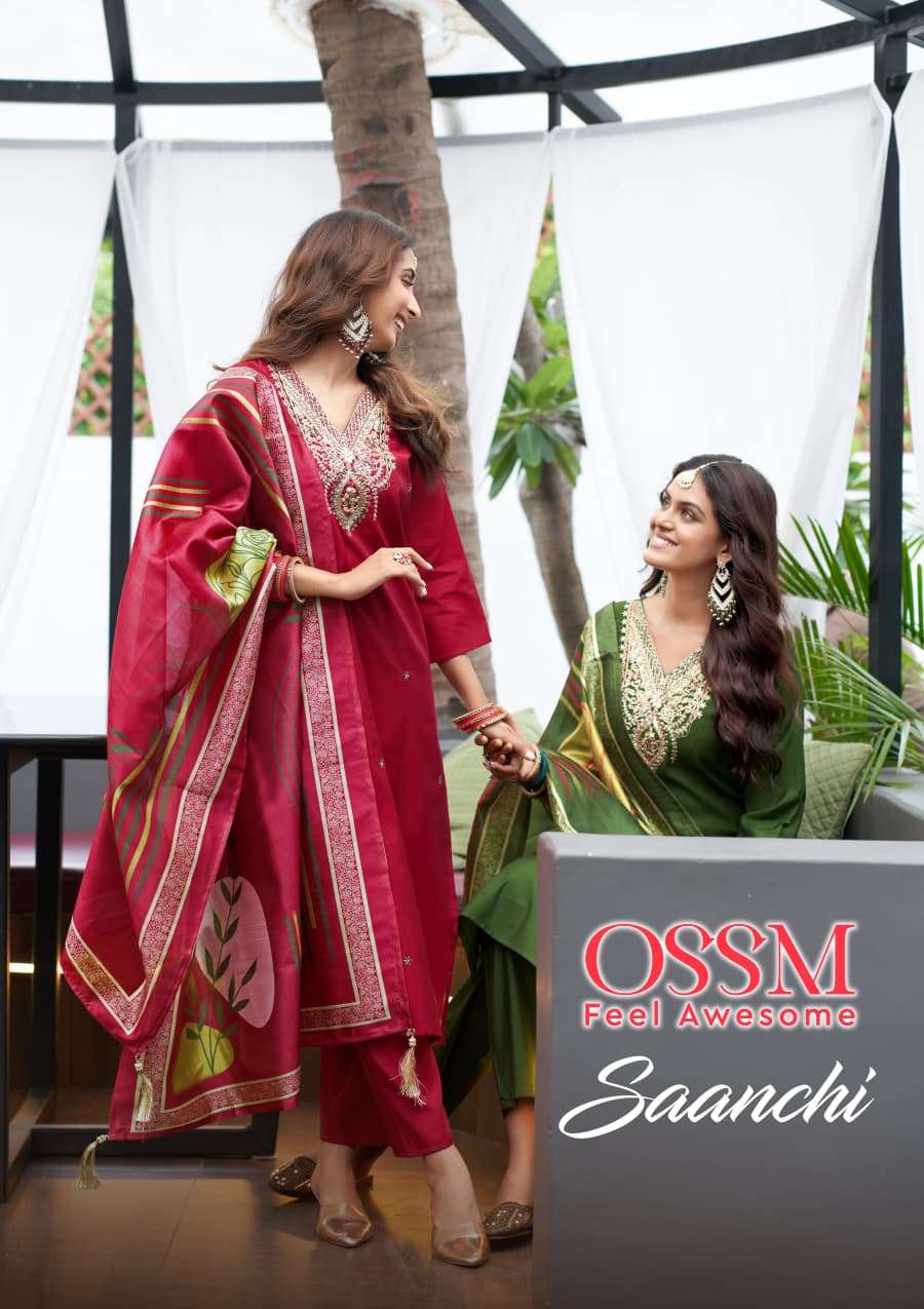 OSSM SAANCHI 1001 TO 1006 SERIES PURE VISCOSE ROMAN SILK DRESSES-00014