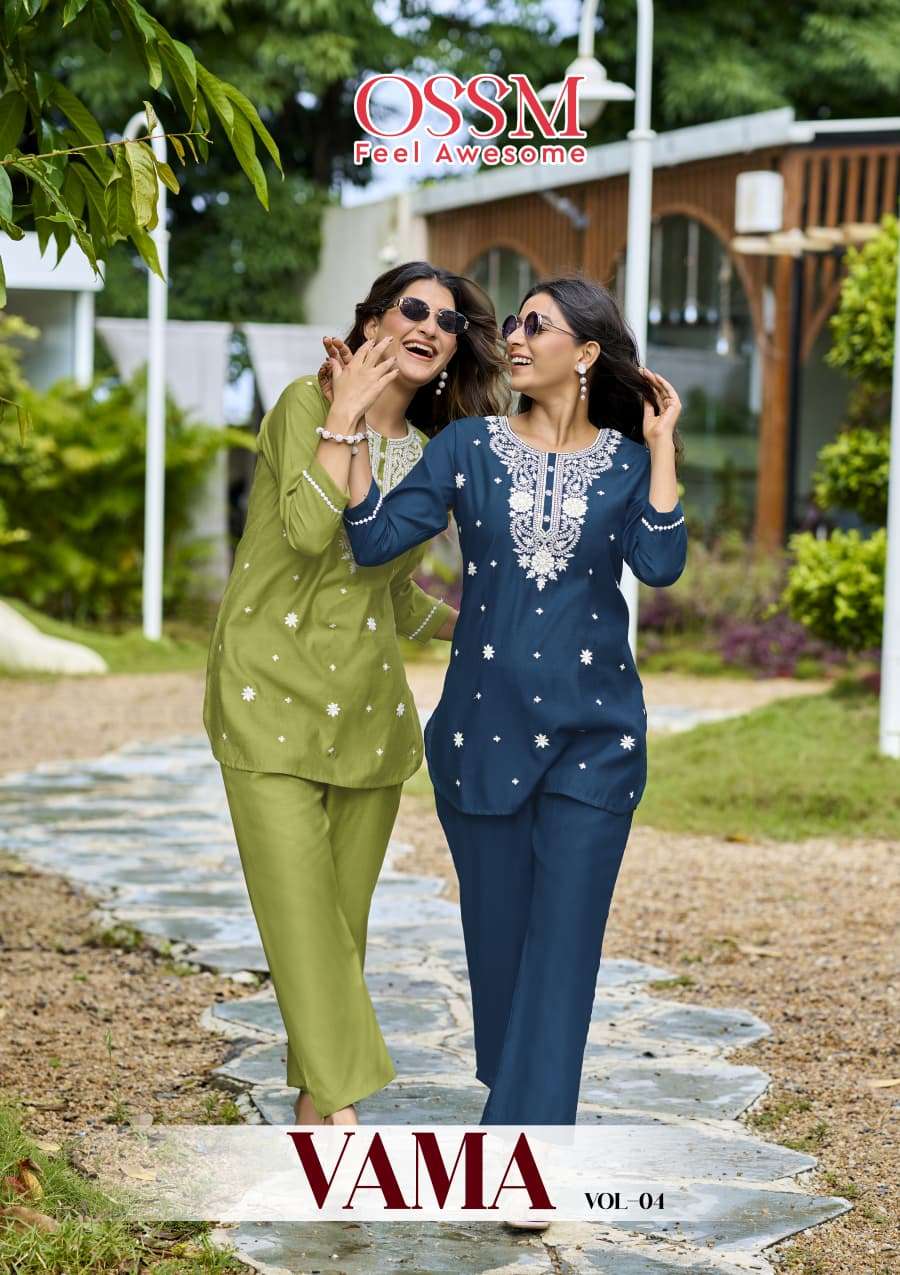 OSSM VAMA VOL-04 4001 TO 4006 SERIES PURE VISCOSE SILK CO-ORD SET-00140