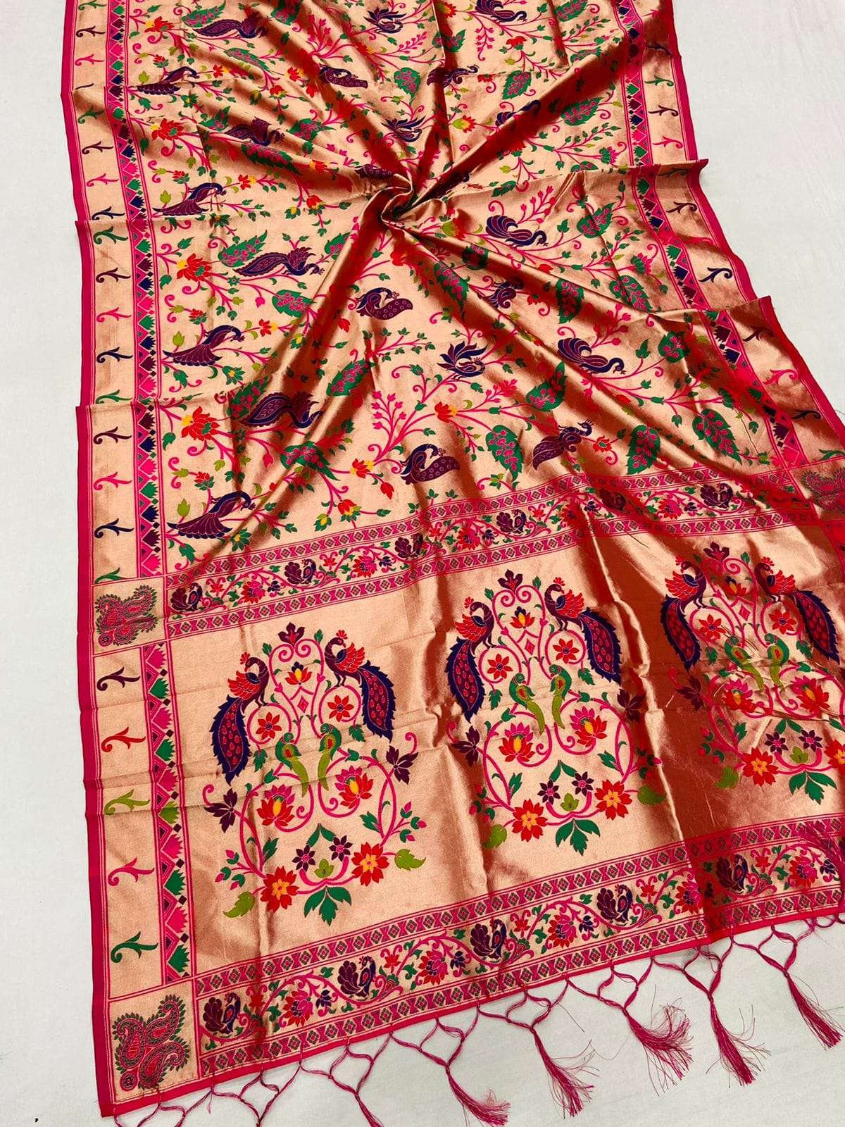 PAITHANI BY ASLIWHOLESALE DESIGNER PURE SILK PRINTED SAREES-00230