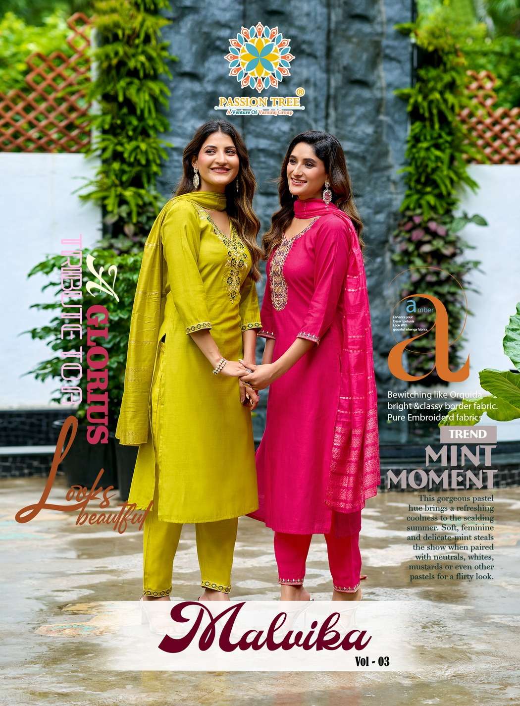 PASSION TREE MALVIKA VOL-03 PURE VERTICAL EMBROIDERY DRESSES-00014