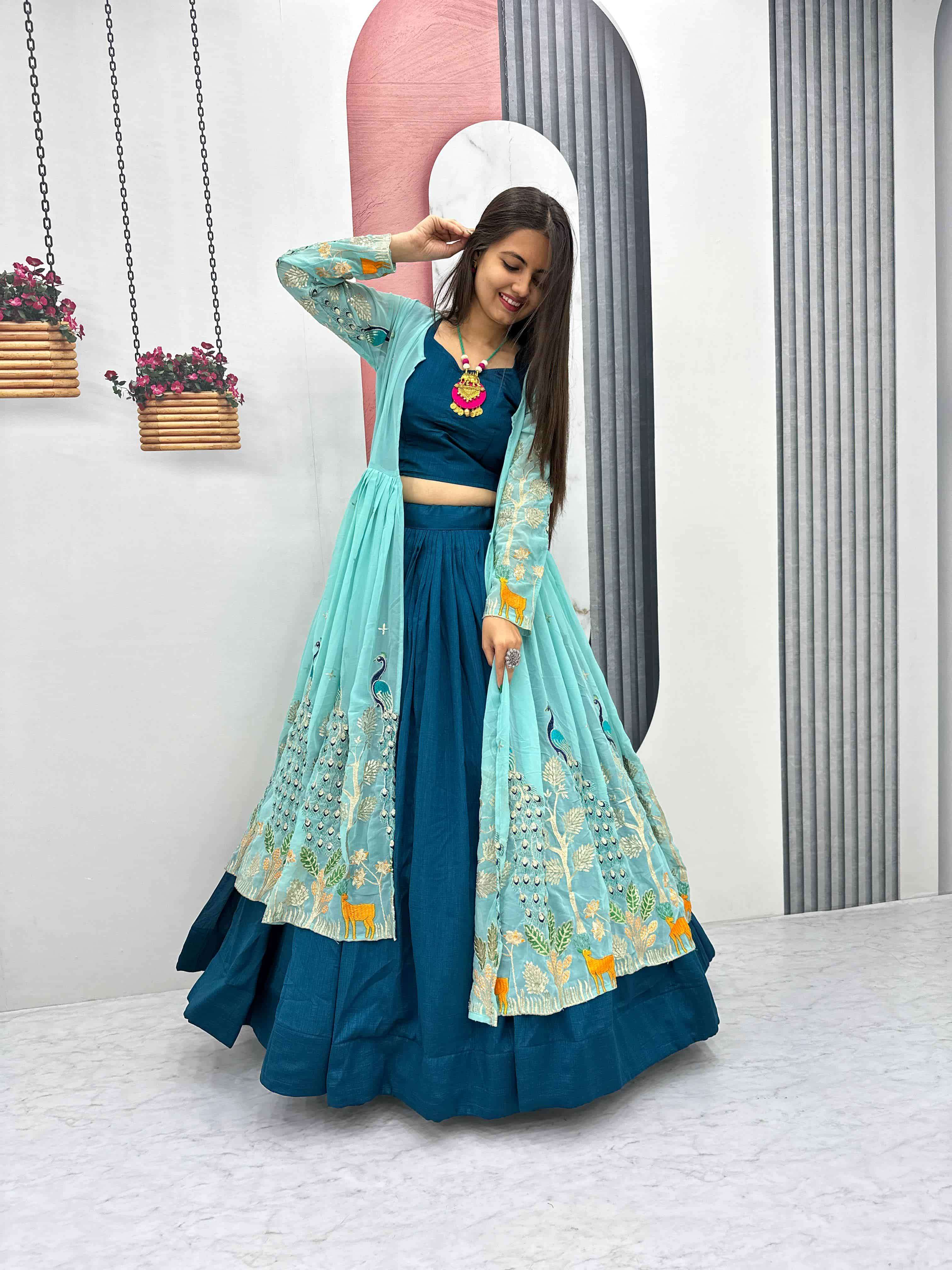 PC-532  BY ASLIWHOELSALE DESIGNER PURE VICHITRA LEHENGAS-00045