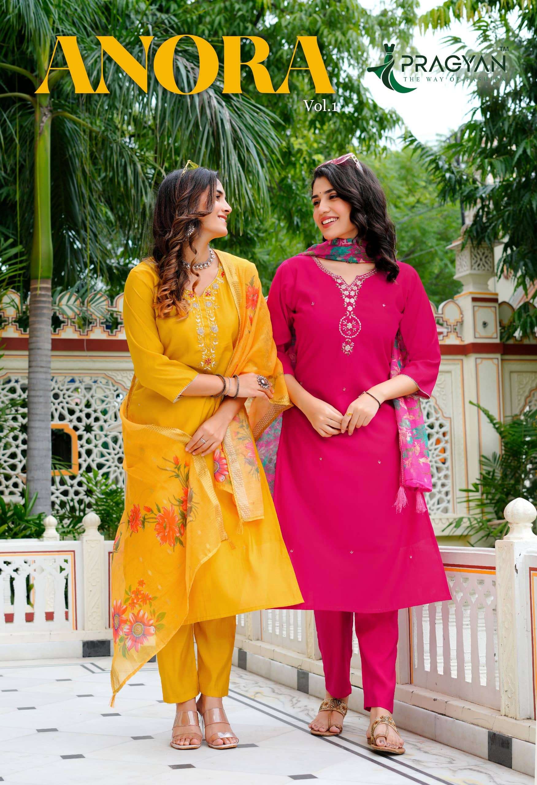 PRAGYAN ANORA VOL-01 1001 TO 1006 SERIES PURE SILK DRESSES-00140