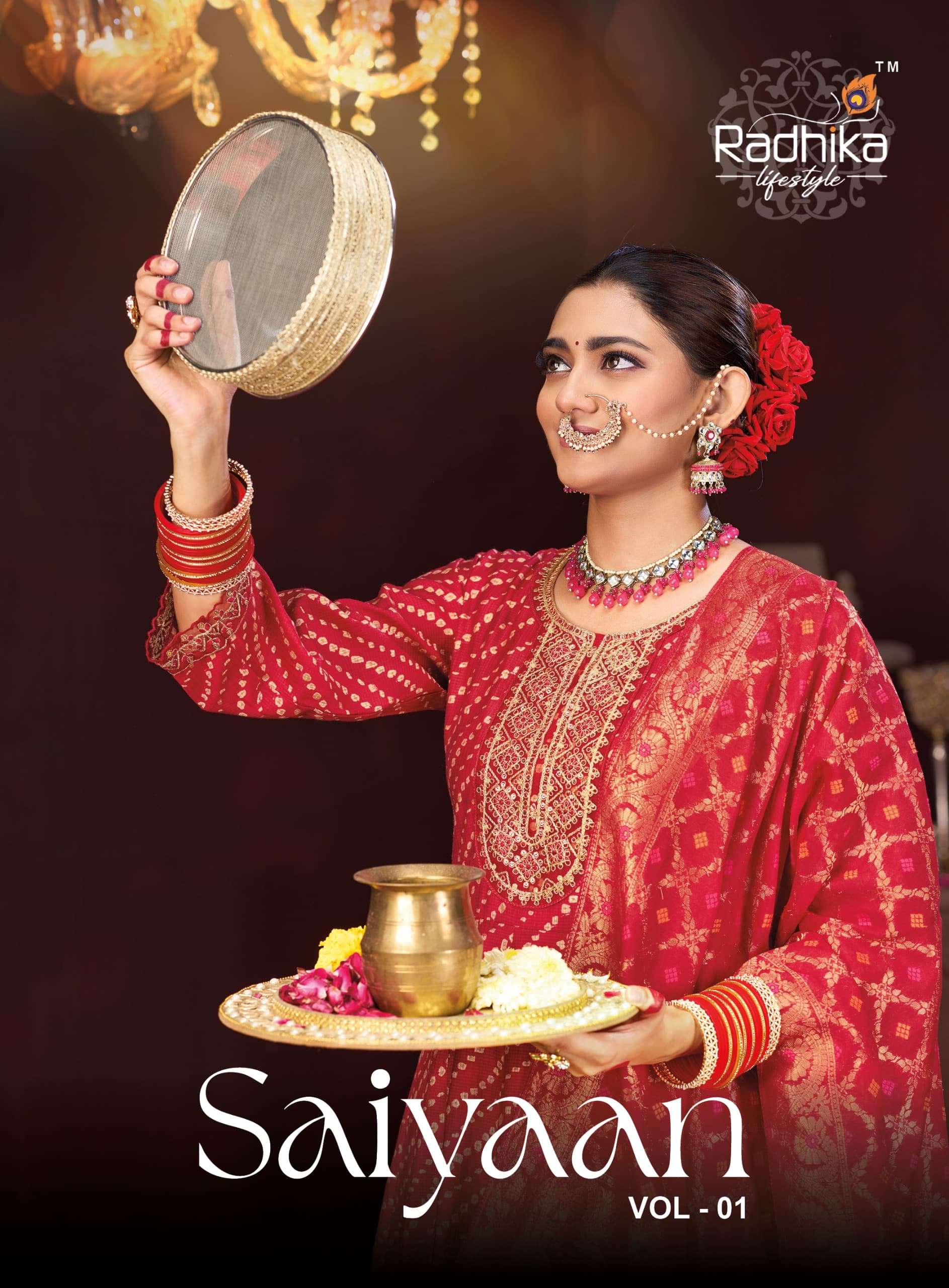 RADHIKA LIEFSTYLE SAIYAAN VOL-01 1001 TO 1004 SERIES PURE SILK DRESSES-00014