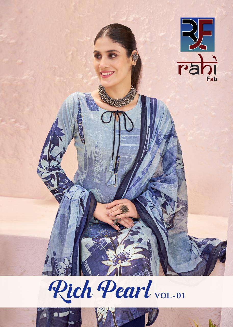 RAHI FAB RICH PEARL VOL-01 PURE JAAM SATIN PRINTED PAKISTANI DRESSES-00062