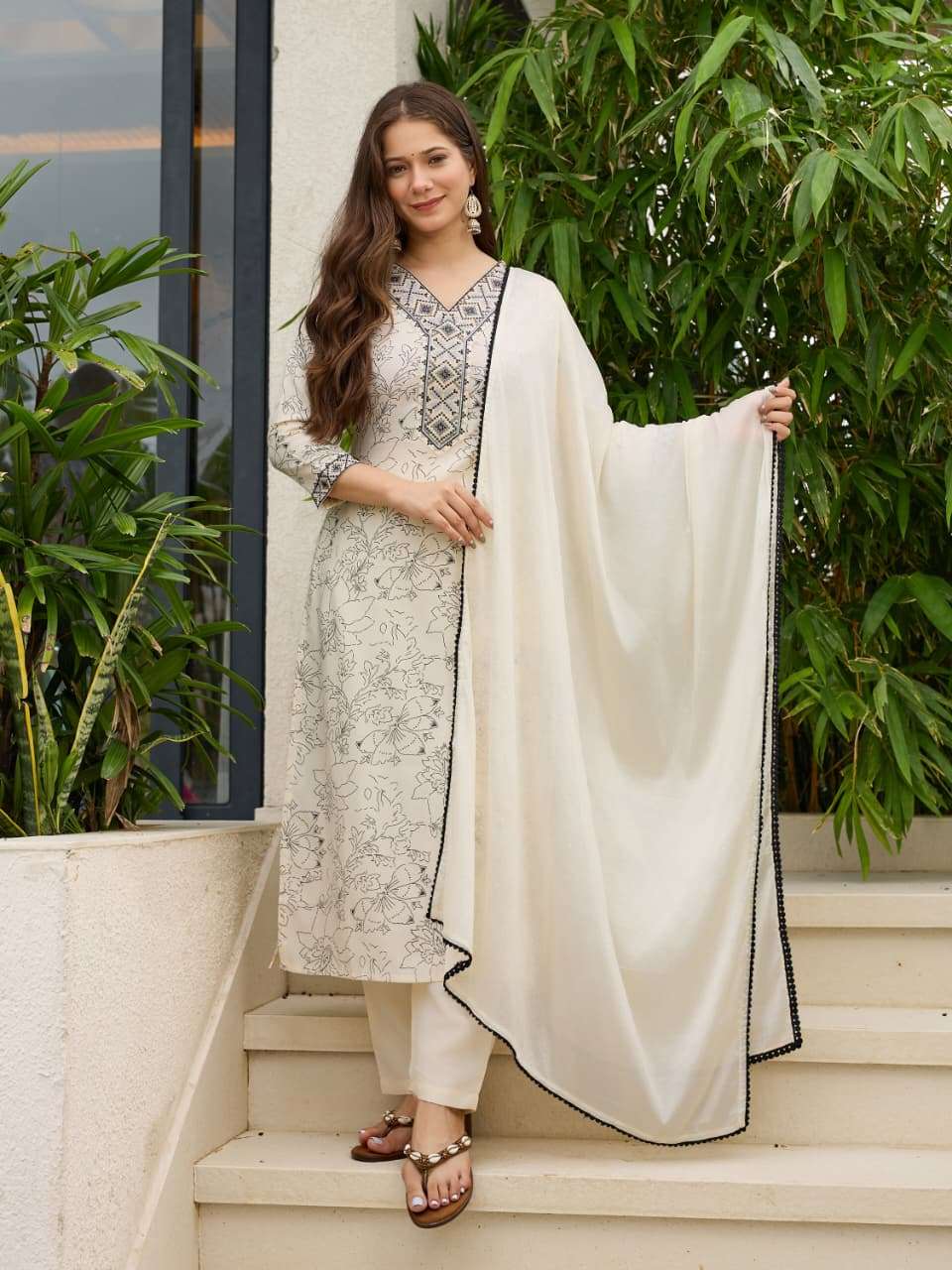 REGINA BY ASLIWHOLESALE DESIGNER PURE VISCOSE RAYON EMBROIDERY DRESSES-00264