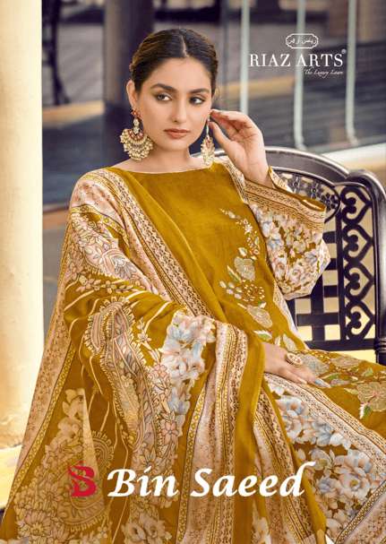 RIAZ ARTS BIN SAEED 1001-01 TO 1001-06 SERIES PURE COTTON PRINTED PAKISTANI DRESSES-00011