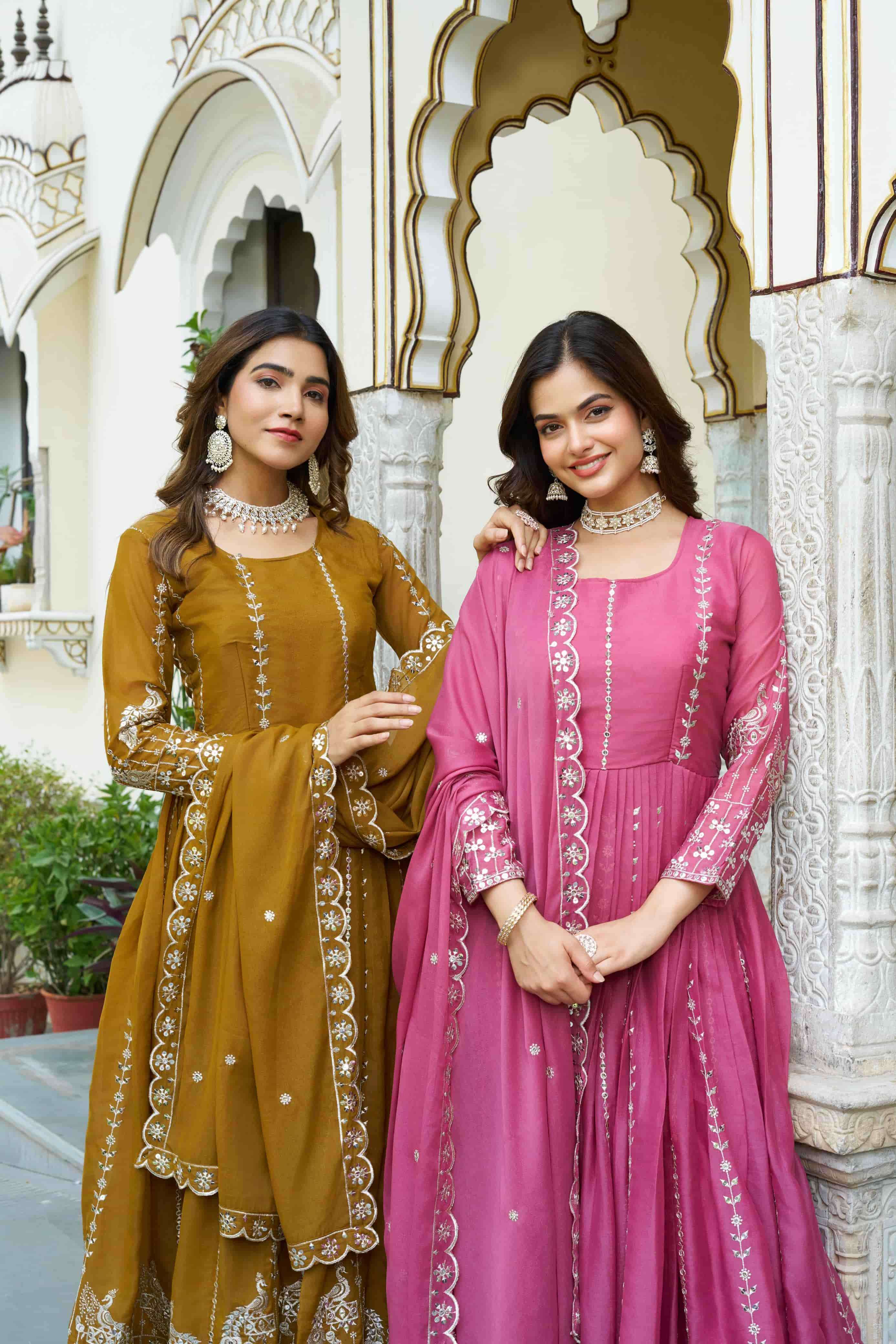 RM-139 BY ASLIWHOLESALE DESIGNER PURE GEORGETTE EMBROIDERY GOWNS-00236