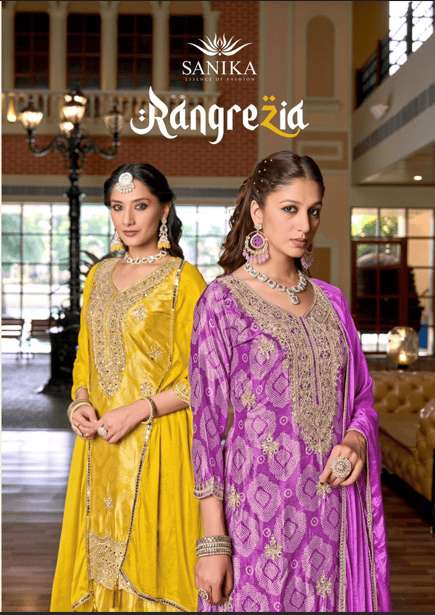 SANIKA FASHION RANDREZIA HEAVY CHINON SILK EMBROIDERY DRESSES-00028