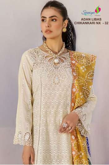 SANIYA TRENDZ ADAN LIBAS VOL-31 NX PURE COTTON EMBROIDERY PAKISTANI DRESSES-00201