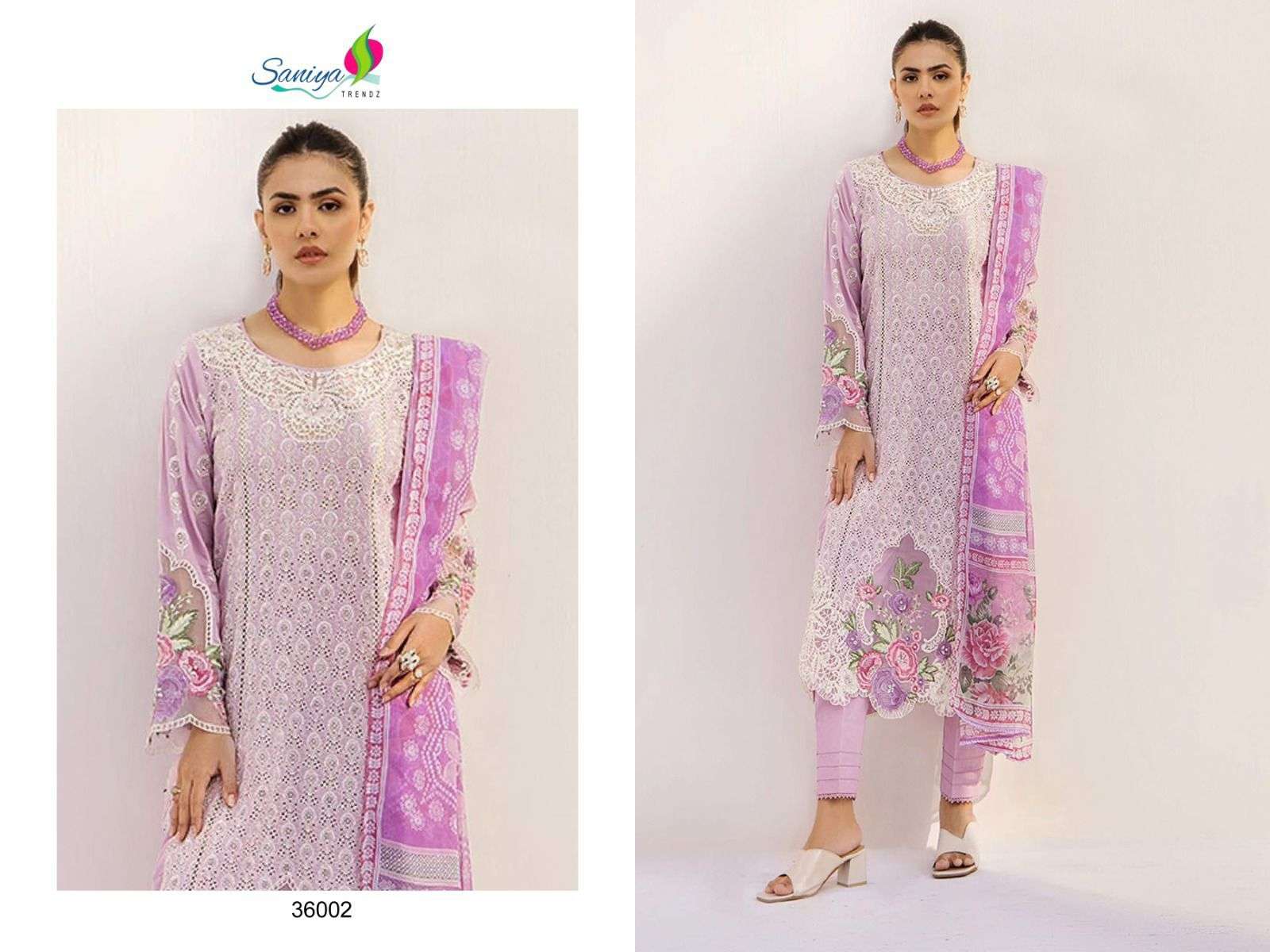 SANIYA TRENDZ ADAN LIBAS VOL-36 PURE COTTON EMBROIDERY PAKISTANI DRESSES-00201