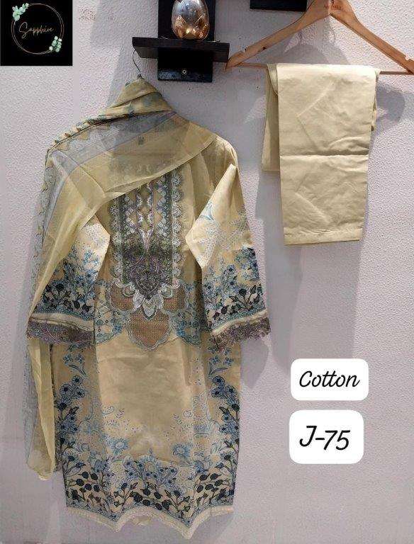 SAPPHIRE JAZMIN VOL-75 PURE COTTON EMBROIDERY DRESSES-00272