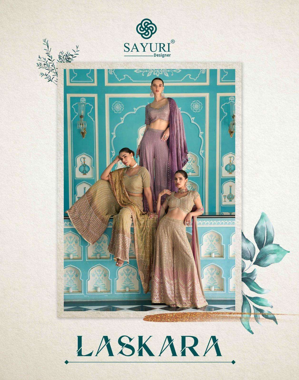 SAYURI LASKARA 5760 TO 5764 SERIES PURE GEORGETTE EMBROIDERY DRESSES-00150